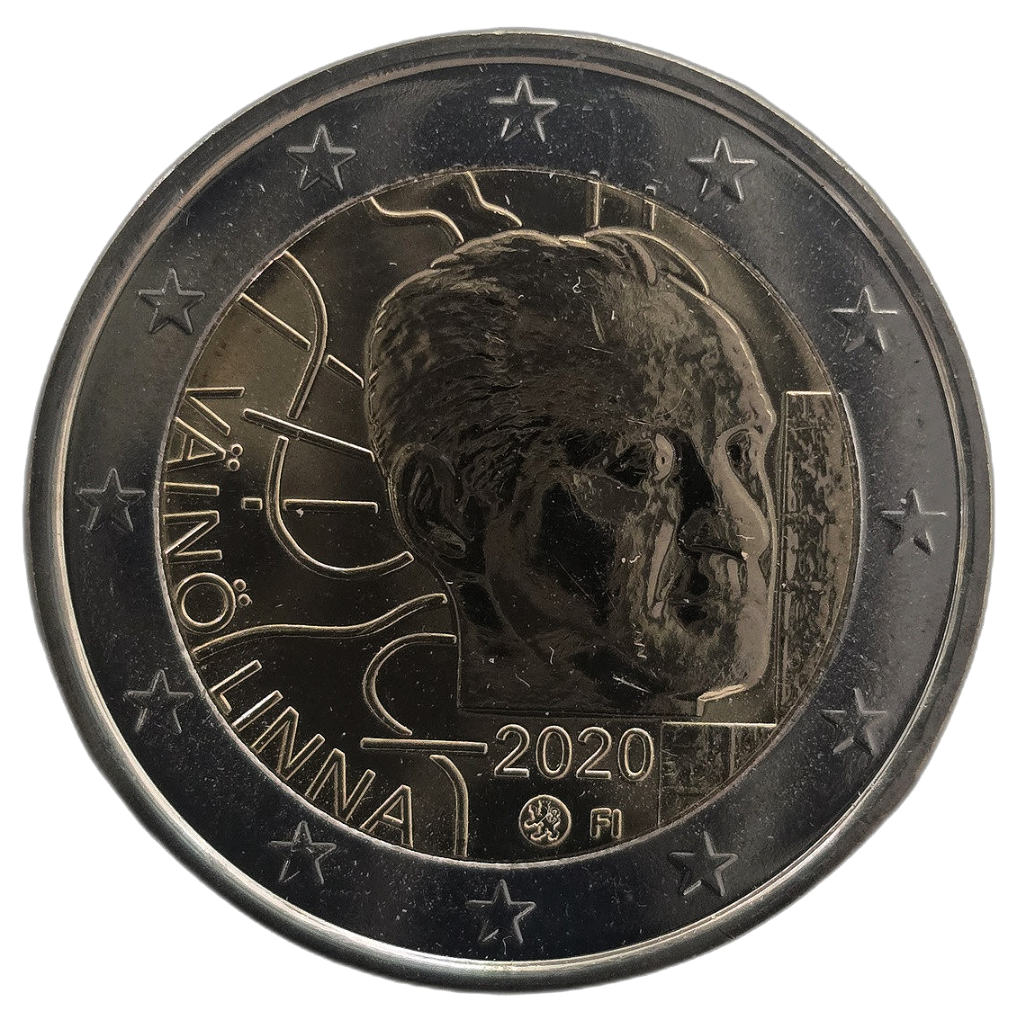 2 euros conmemorativa Centenario del nacimiento de Väinö Linna